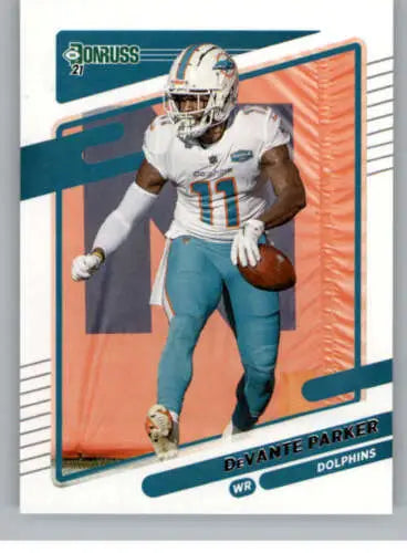 2021 Donruss #63 DeVante Parker NM-MT Dolphins football card with original gloss