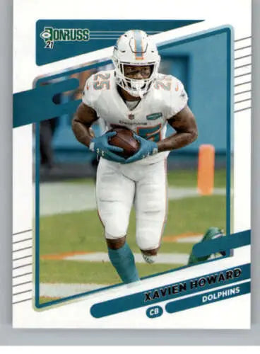 2021 Donruss #68 Xavien Howard football card with original gloss for Dolphins fans