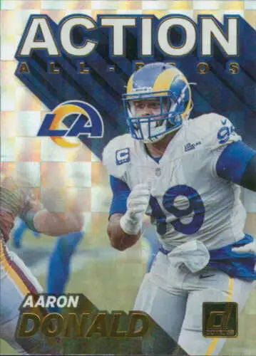 2021 Donruss Action All-Pros #13 Aaron Donald NM-MT LA Rams original gloss football card