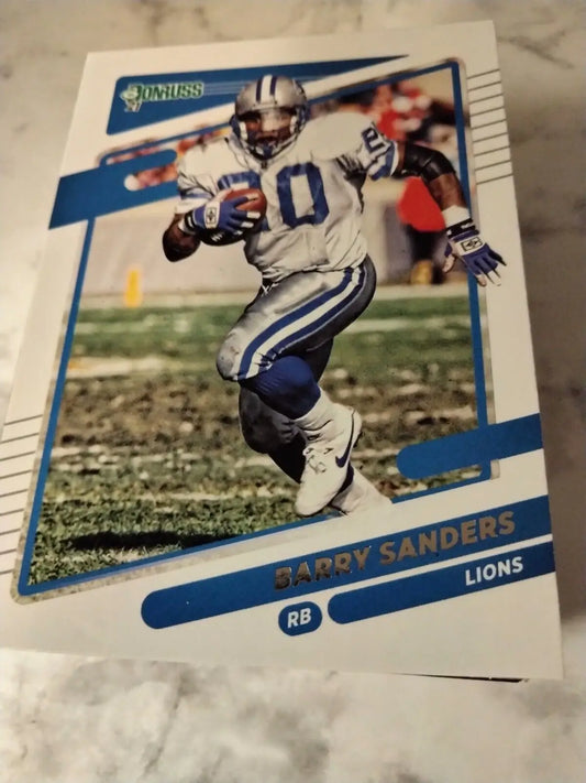 Donruss Barry Sanders #173 Detroit Lions Football Card showcasing legendary player