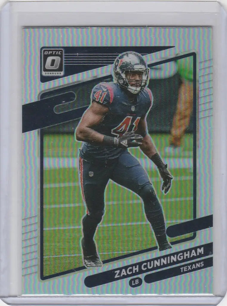 Football trading card of Zach Cunningham, Houston Texans, from Donruss Optic Prizm