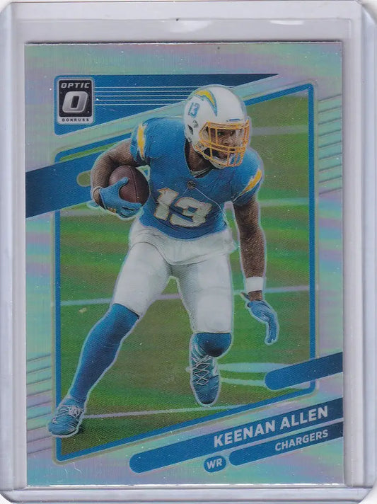 Football trading card of Keenan Allen Los Angeles Chargers from Donruss Optic Prizm