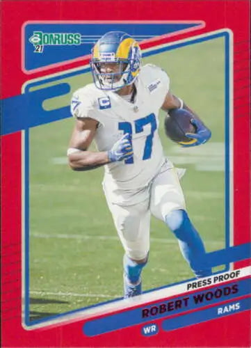 2021 Donruss Press Proof Red Robert Woods NM-MT LA Rams football card original gloss