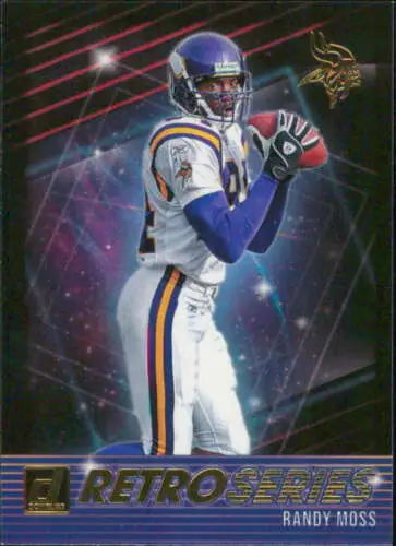 Randy Moss football card from 2021 Donruss Retro Series with original gloss finish