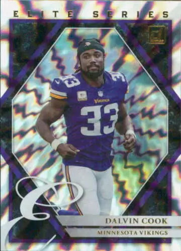 Dalvin Cook football card from 2021 Donruss Elite Series showcasing original gloss finish