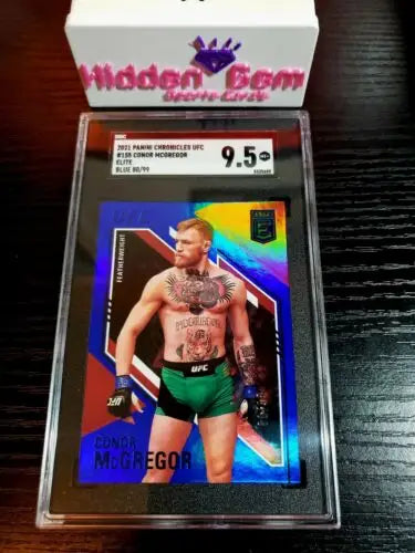 Graded Conor McGregor Blue SSP trading card 2021 Elite #155 SGC Pop 3 for collectors