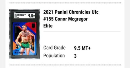 Graded Conor McGregor Blue SSP trading card 2021 Elite #155 SGC Pop 3 for collectors