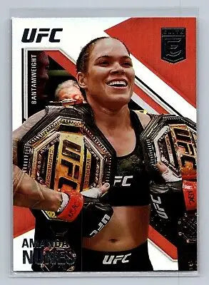 Amanda Nunes UFC trading card from 2021 Elite set showcasing Nunes Double Champ status