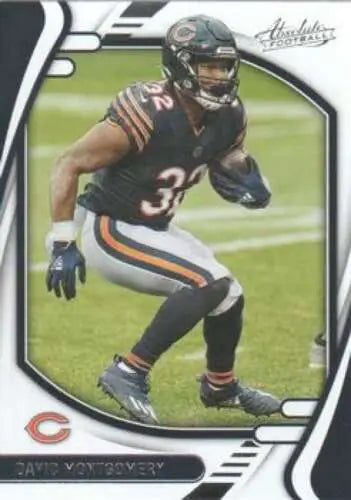 David Montgomery football card, 2021 Panini Absolute, original gloss, Bears, NM condition