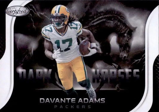 Green Bay Packers player number 17 carrying football from Certified Dark Horses Davante Adams