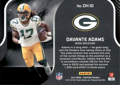 2021 Panini Certified Dark Horses Davante Adams football card Green Bay Packers NM condition