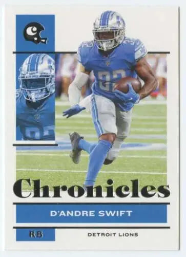 D’Andre Swift football card from 2021 Panini Chronicles with original gloss finish