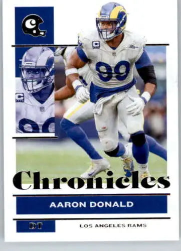 2021 Panini Chronicles #46 Aaron Donald football card with original gloss NM-MT LA Rams