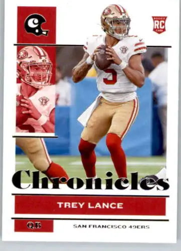 Trey Lance football card from 2021 Panini Chronicles with original gloss finish