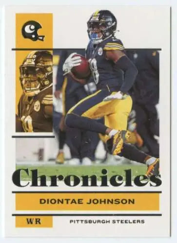 Diontae Johnson football card from 2021 Panini Chronicles with original gloss finish