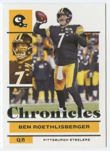 Ben Roethlisberger 2021 Panini Chronicles football card with original gloss finish