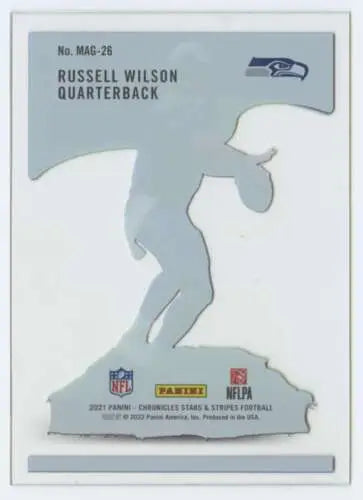 Russell Wilson football card from Panini Chronicles Magnitude with original gloss details