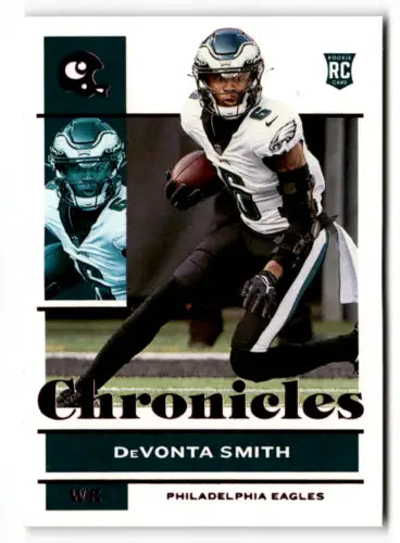 DeVonta Smith football card from 2021 Panini Chronicles Pink original gloss design