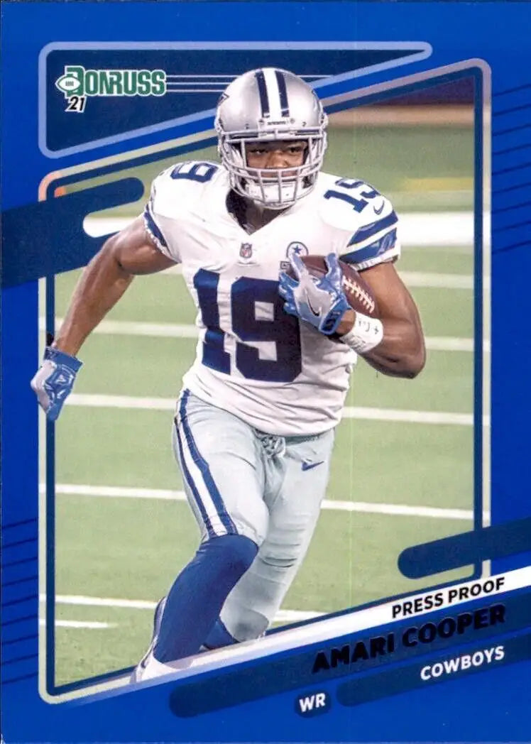 Amari Cooper Blue Dallas Cowboys NFL Football Card 2021 Panini Donruss #189