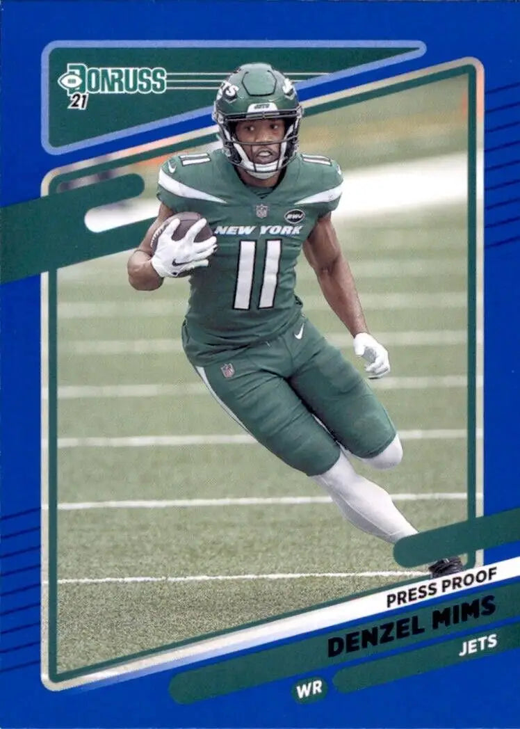 2021 Panini Donruss Denzel Mims Blue New York Giants NFL Football Card #39