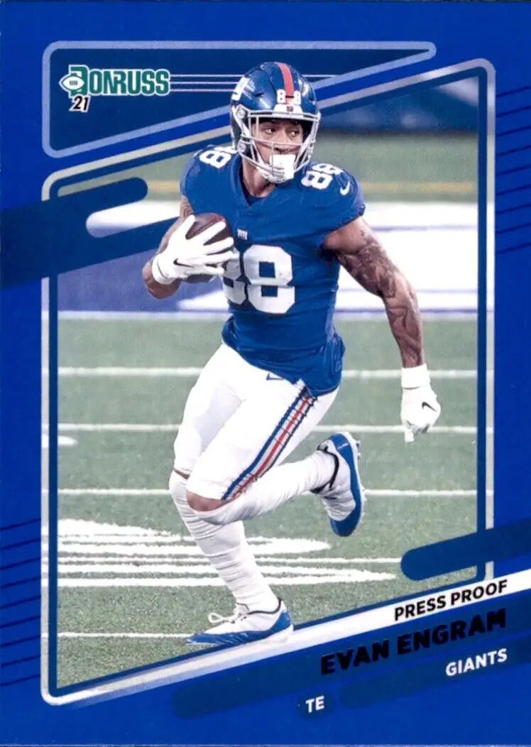 Evan Engram Blue New York Giants NFL Football Card from Panini Donruss Evan collection