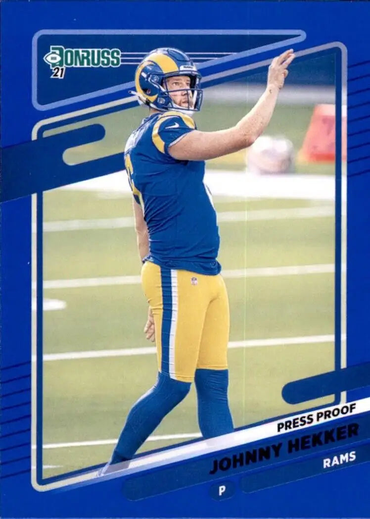 2021 Panini Donruss Johnny Hekker Blue Los Angeles Rams NFL Football Card #146