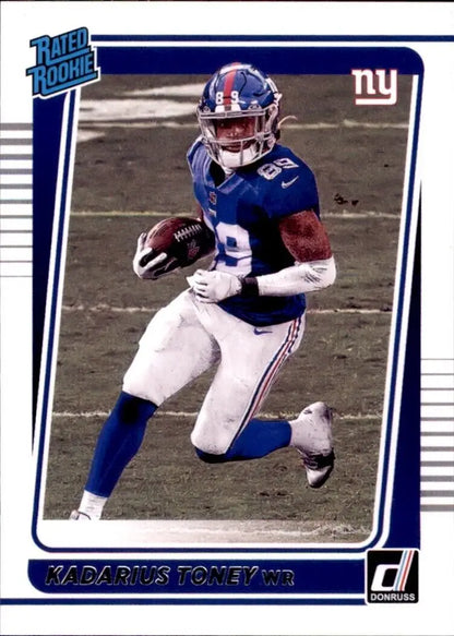 Ladarius Toney Rookie Card from 2021 Panini Donruss New York Giants NFL #264