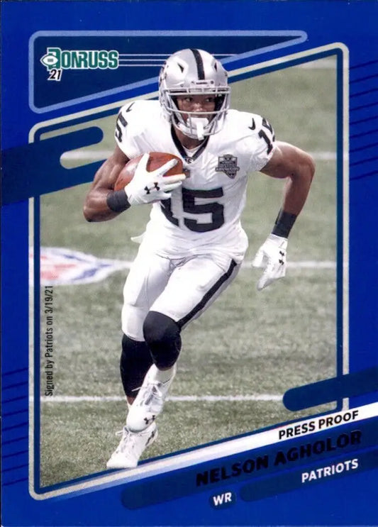 Nelson Agholor Blue football card from 2021 Panini Donruss NFL collection #92 NM