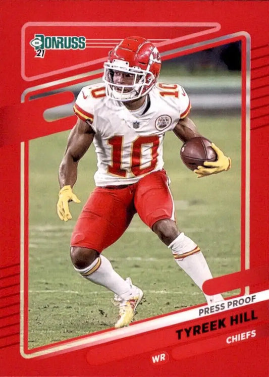 Kansas City Chiefs Tyreek Hill Red 2021 Panini Donruss Trading Card #117