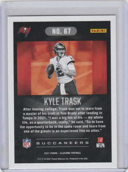 Football trading card of Kyle Trask from Panini Illusions, Tampa Bay Buccaneers