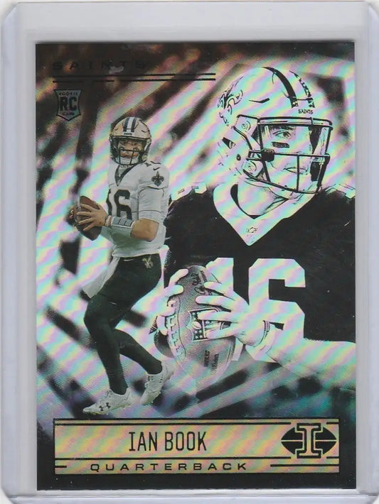 Football trading card of Ian Book from Panini Illusions for the Orleans Saints