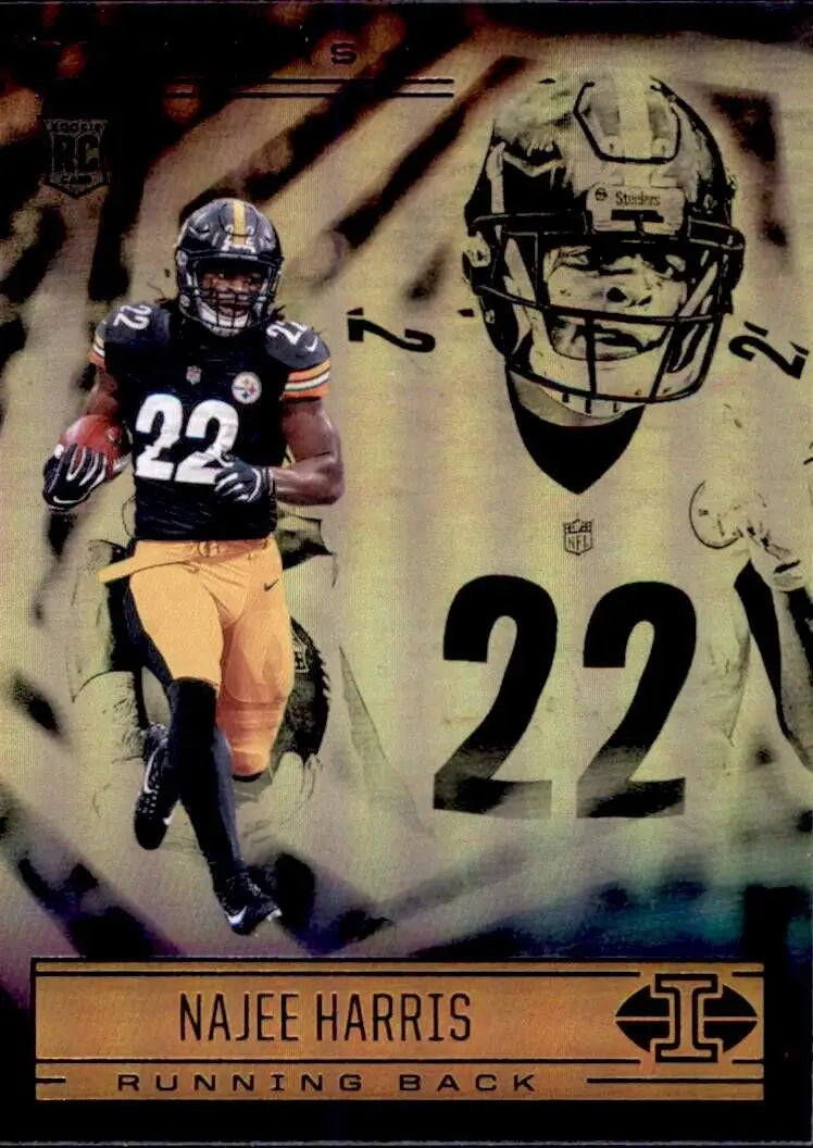 Najee Harris Rookie card from 2021 Panini Illusions Pittsburgh Steelers NFL collection