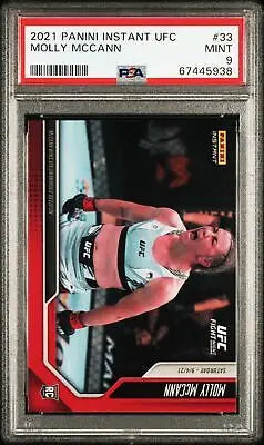 Graded Panini Instant UFC Molly McCann trading card #33 /136 PSA 9 for collectors