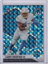 Football trading card of Larry Roundtree in 2021 Panini Mosiac Prizm Blue design