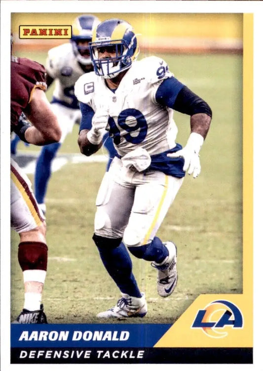 Aaron Donald football card from 2021 Panini NFL Sticker and Card collection