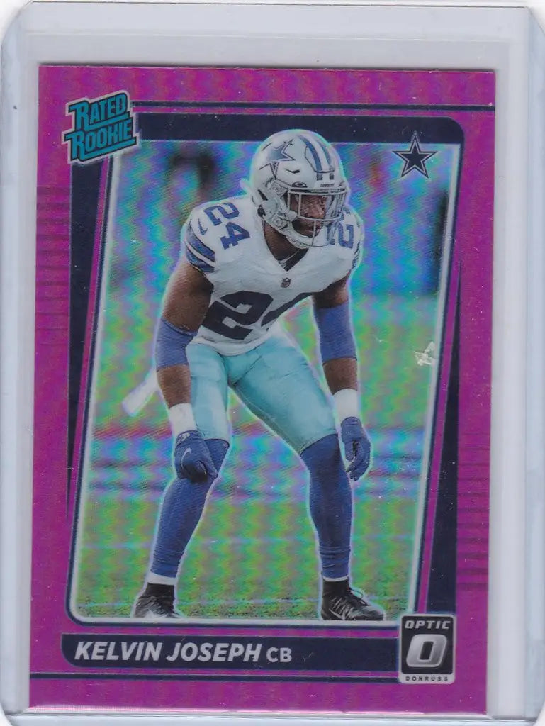 Football trading card of Kelvin Joseph Rated Rookie Pink for Dallas Cowboys defense