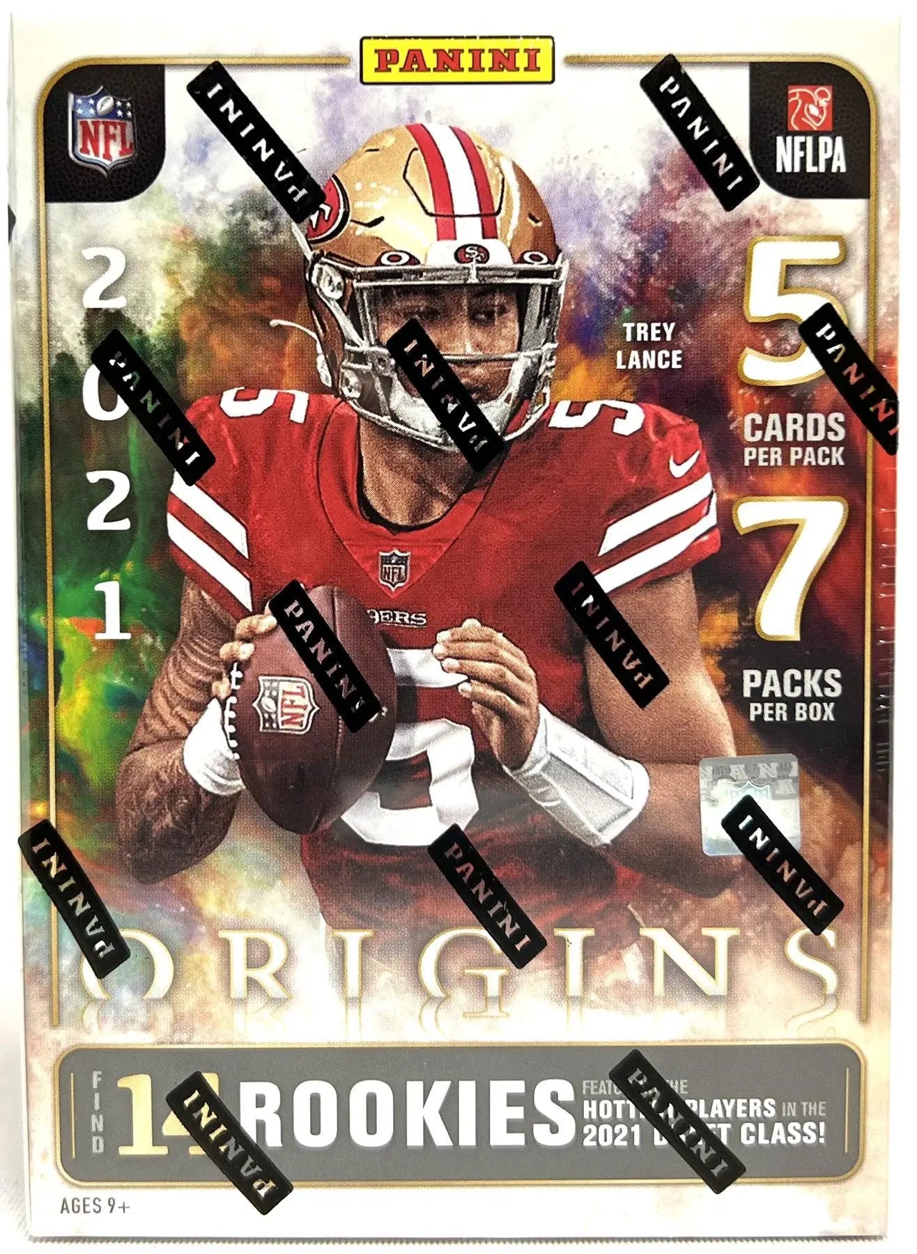 NFL trading card of San Francisco 49ers quarterback, featuring rookie autographs in red jersey