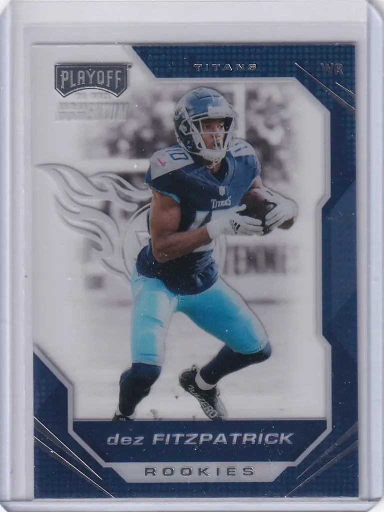 Football trading card of Dez Fitzpatrick Tennessee Titans in action, PMR27