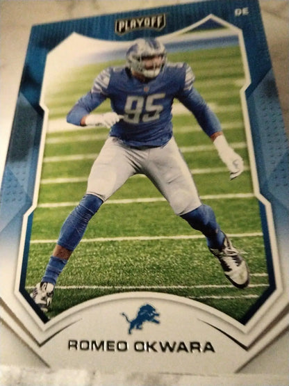 Romeo Okwara football card from 2021 Panini Playoff Detroit Lions #135