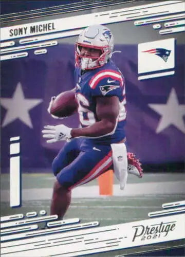 2021 Panini Prestige #114 Sony Michel NM-MT Patriots football card with original gloss