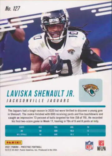 2021 Panini Prestige #127 Laviska Shenault Jr. football trading card with original gloss