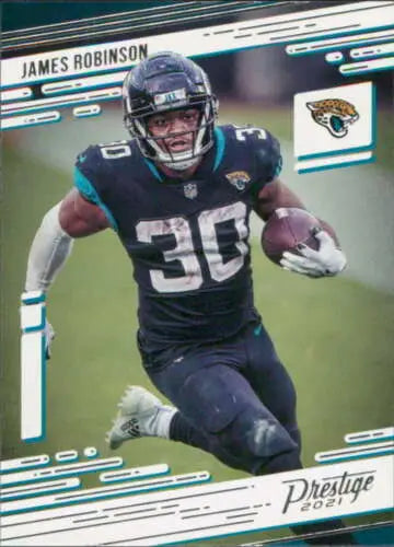 James Robinson football card from 2021 Panini Prestige featuring original gloss