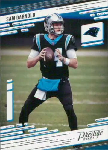 Sam Darnold football card from 2021 Panini Prestige featuring original gloss NM-MT Panthers