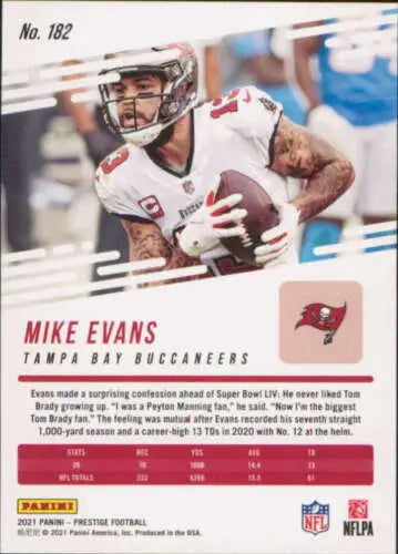 2021 Panini Prestige #182 Mike Evans NM-MT Buccaneers original gloss football card