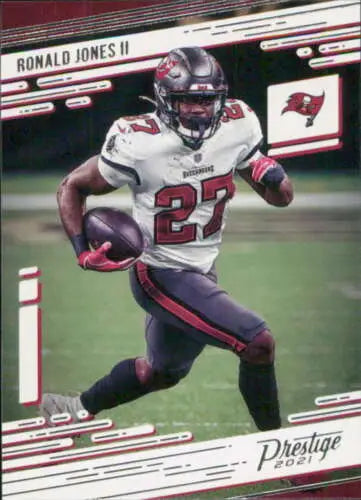 Ronald Jones II football card from 2021 Panini Prestige featuring original gloss finish