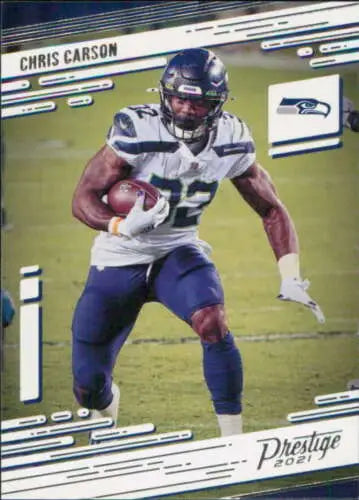 2021 Panini Prestige #198 Chris Carson NM-MT Seahawks football card in original gloss