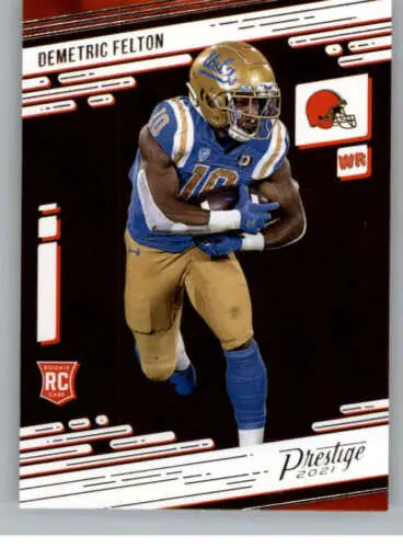 Demetric Felton football card from 2021 Panini Prestige, original gloss quality