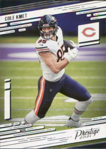 Cole Kmet football card 2021 Panini Prestige showcasing original gloss for Bears fans