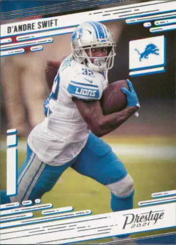 D’Andre Swift football card in original gloss from 2021 Panini Prestige collection