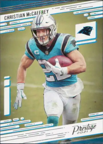 2021 Panini Prestige #78 Christian McCaffrey football card with original gloss finish